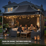 TOUGHOUT Thunderstorm Gazebo 3x4.5M - Black