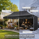 TOUGHOUT Thunderstorm Gazebo 3x6M - Black