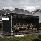 TOUGHOUT Thunderstorm Gazebo 3x6M - Black
