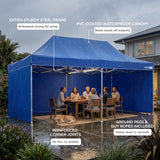 TOUGHOUT Thunderstorm Gazebo 3x6M - Blue