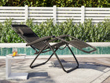 Outdoor Camping Chair Sun Lounger - BLACK