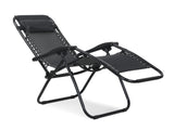 Outdoor Camping Chair Sun Lounger 2PCS - BLACK