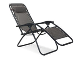 Outdoor Camping Chair Sun Lounger 2PCS - BROWN
