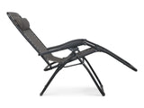 Outdoor Camping Chair Sun Lounger 2PCS - BROWN