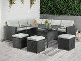ARCADIA Outdoor Rattan Corner Dining Set 8PCS