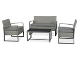 HATTON Metal Outdoor Sofa Set 4PCS - GREY