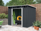 TOUGHOUT Garden Shed 1.93M x 2.38M x 2.02M BLACK