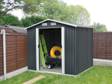 TOUGHOUT Garden Shed 1.74M x 2.36M x 2.06M BLACK