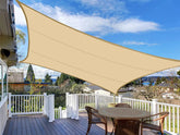 TOUGHOUT Serein Waterproof Square Shade Sail 5m x 5m - SAND