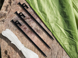 Heavy Duty Tent Stakes with Tent Ropes 30cm