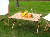Folding Outdoor Camping Table 90cm - NATURAL