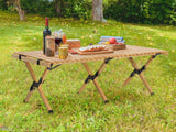 Folding Outdoor Camping Table 120cm - NATURAL