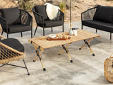Folding Outdoor Camping Table 120cm - NATURAL