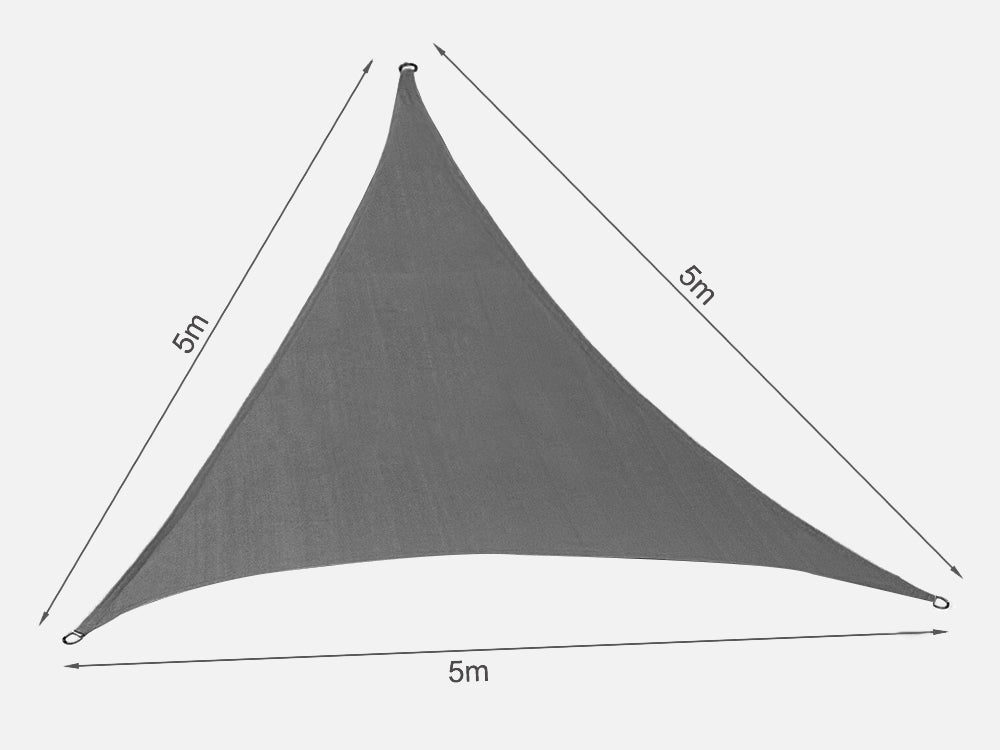 TOUGHOUT Shade Sail Triangle 5m x 5m x 5m