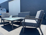 Wellesley 4 Piece Outdoor Sofa Set - Dark Grey