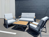 Campbell 4 Piece Outdoor Sofa Set - Grey