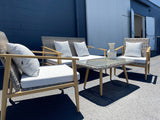 Thasos 4 Piece Outdoor Sofa Set - Light Grey