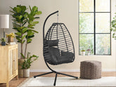 Aegina Outdoor Hanging Egg Chair - Dark Grey