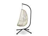 Aegina Outdoor Hanging Egg Chair - Natural + Cream