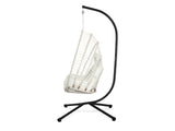 Chios Outdoor Hanging Egg Chair - Natural + White