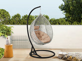 Salamis Outdoor Hanging Egg Chair - Natural + Brown