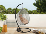 Salamis Outdoor Hanging Egg Chair - Natural + Brown