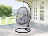 Samos Outdoor Hanging Egg Chair - Natural + Grey