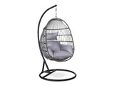 Samos Outdoor Hanging Egg Chair - Natural + Grey