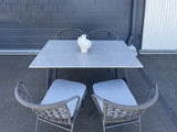 Whidbey 5 Piece Outdoor Dining Set - Grey