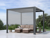 TOUGHOUT Louvre Roof Pergola Retractable Shade Blind - Charcoal Grey