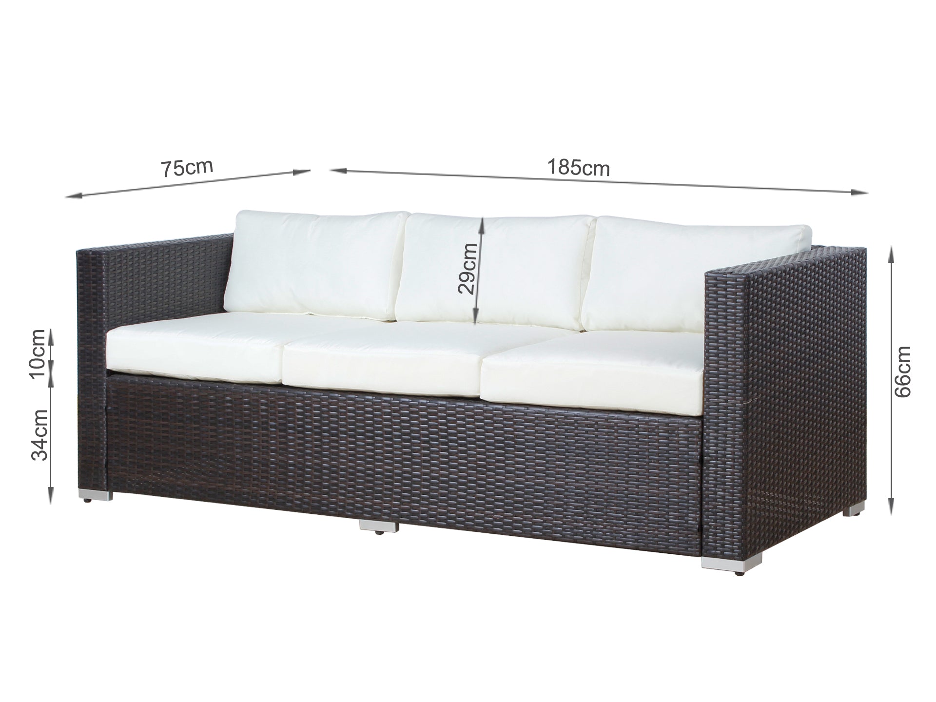 CEBU Rattan Outdoor Sofa Set 4PCS