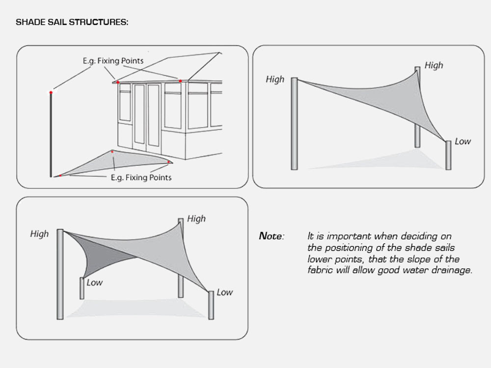 TOUGHOUT Shade Sail Rectangle 3m x 4m