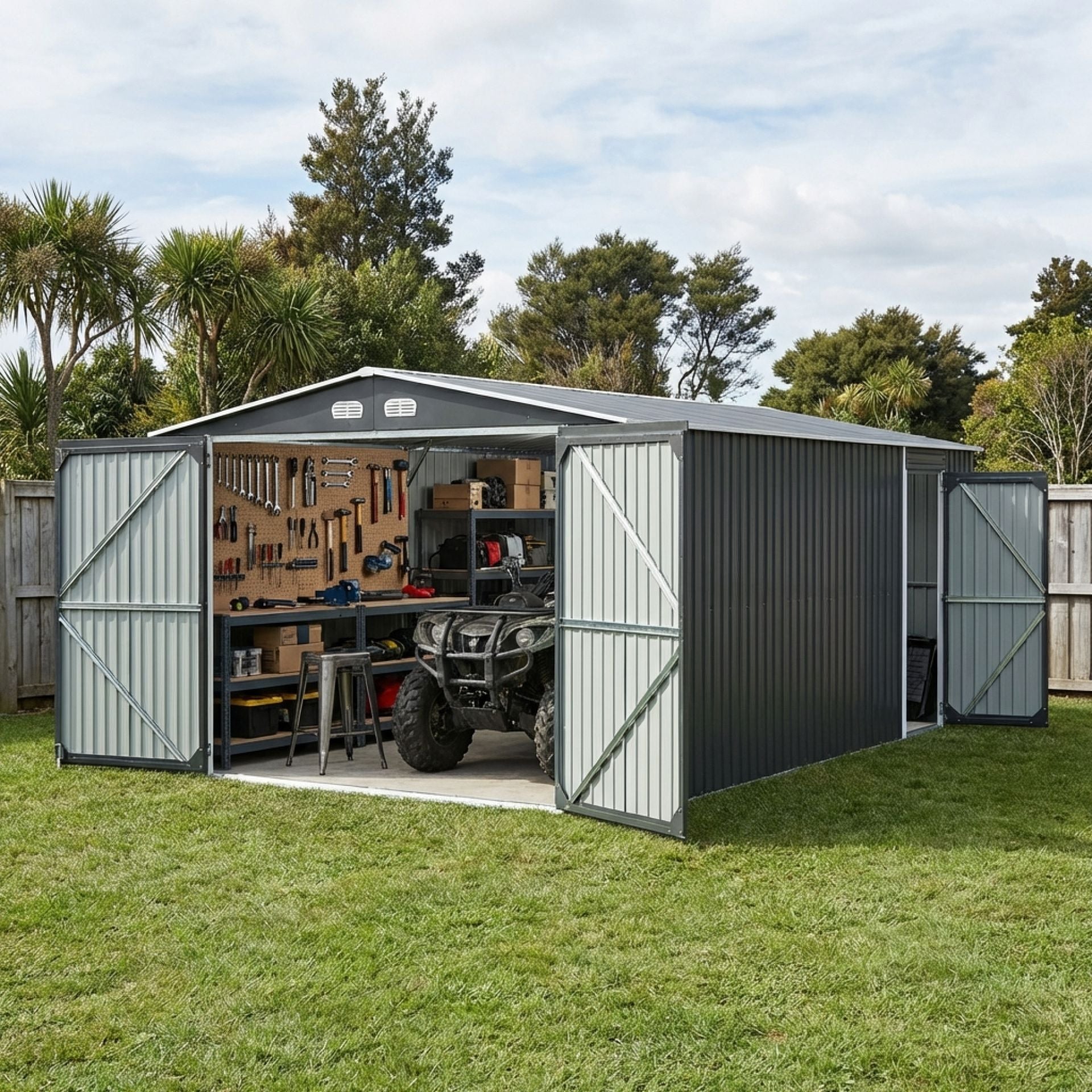 TOUGHOUT Car Garage Workshop 6.02M x 3.86M x 2.37M