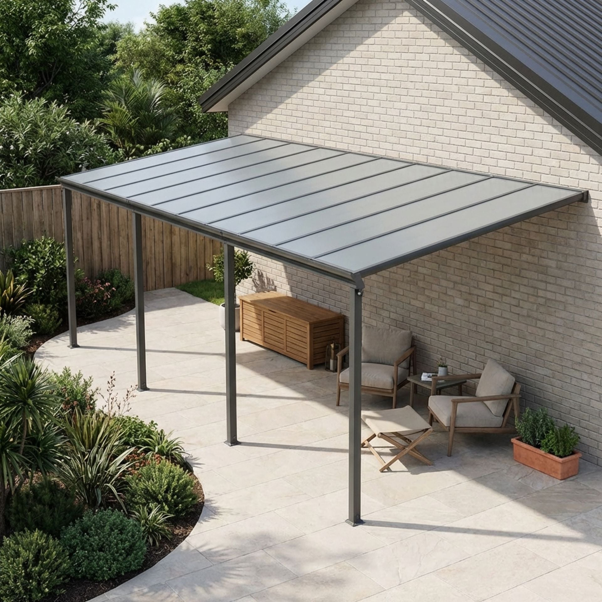 Patio Canopy Roof 6.18M x 3M x 2.58M