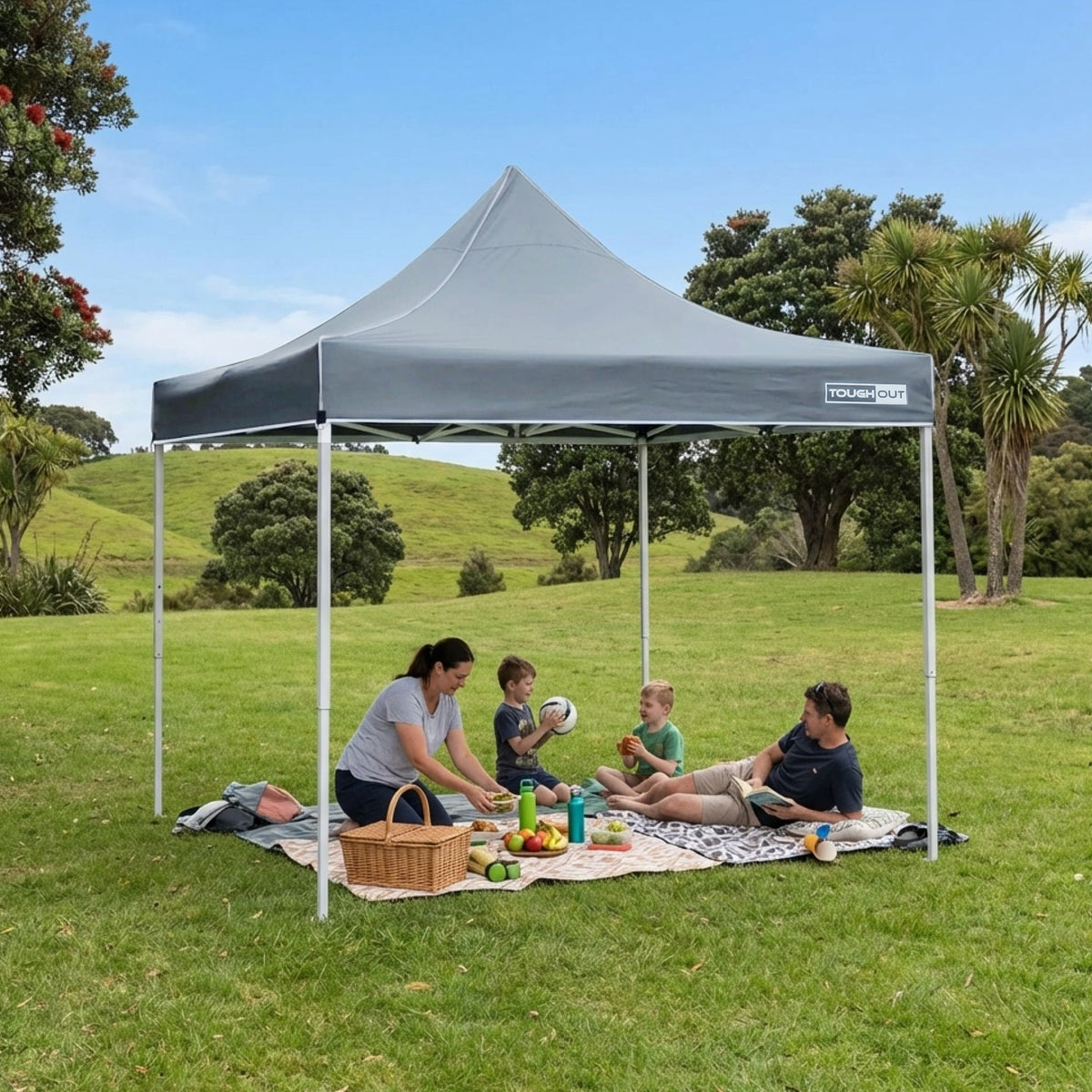 TOUGHOUT Thunderstorm Gazebo 3x3m - Grey