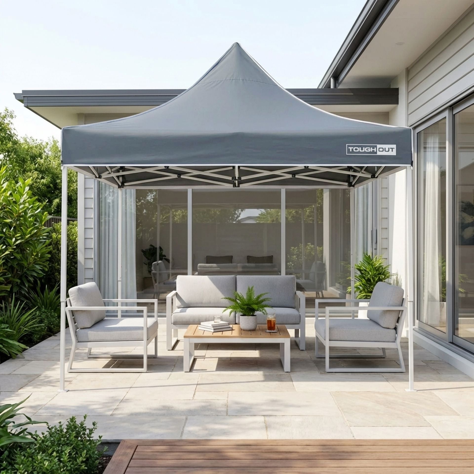 TOUGHOUT Thunderstorm Gazebo 3x3m - Grey