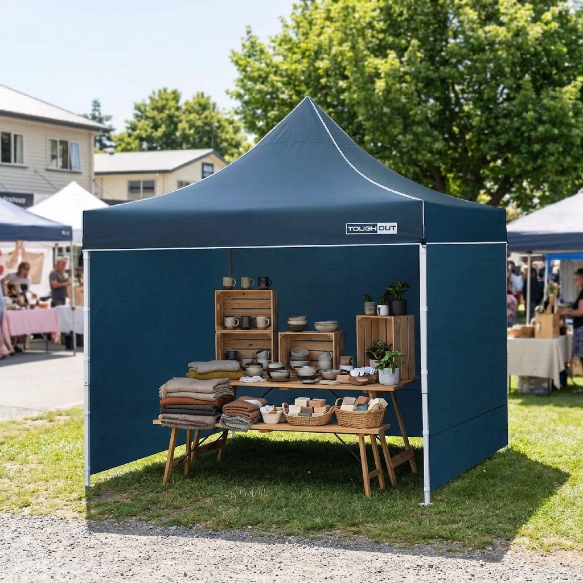 TOUGHOUT Thunderstorm Gazebo 3x3m - Navy