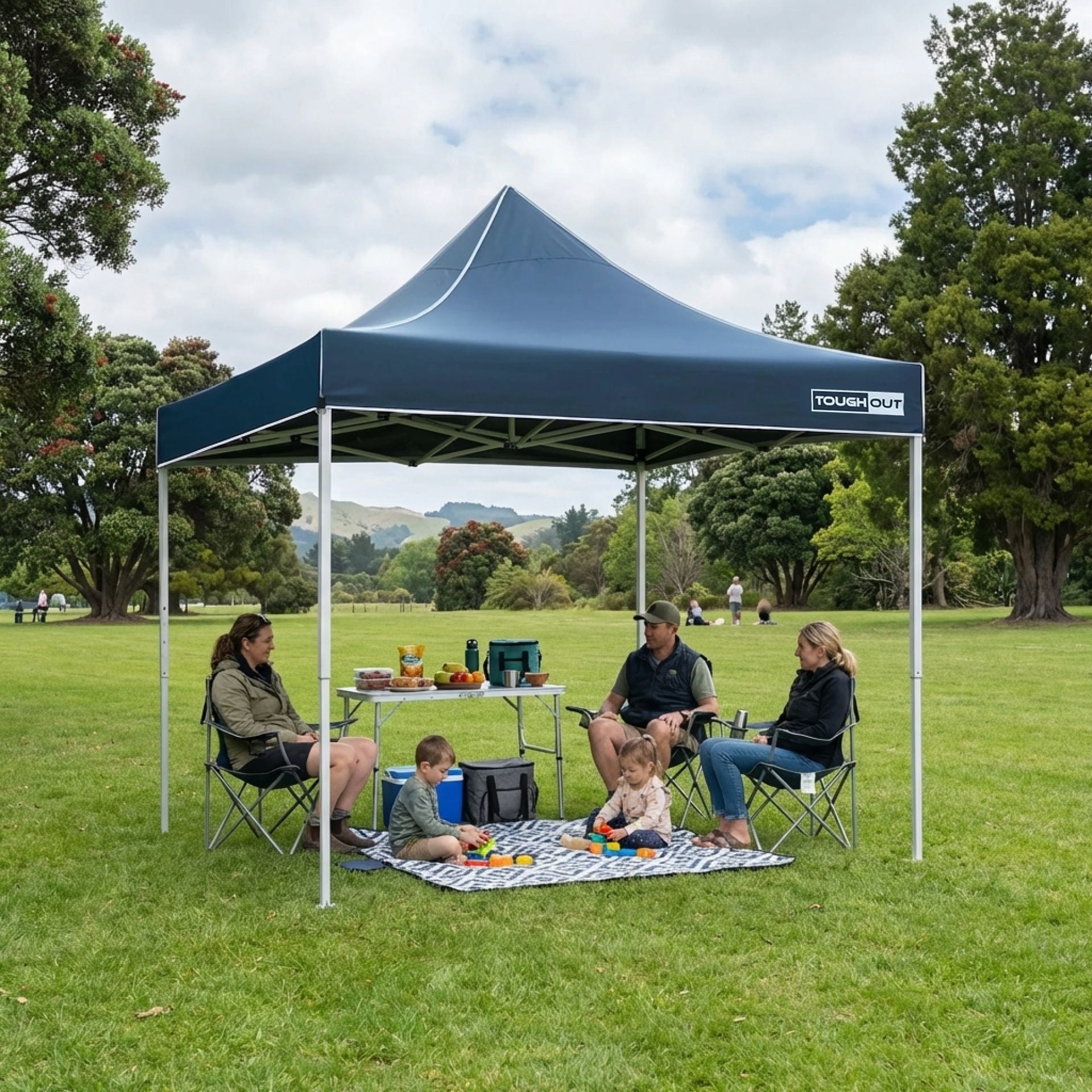 TOUGHOUT Thunderstorm Gazebo 3x3m - Navy
