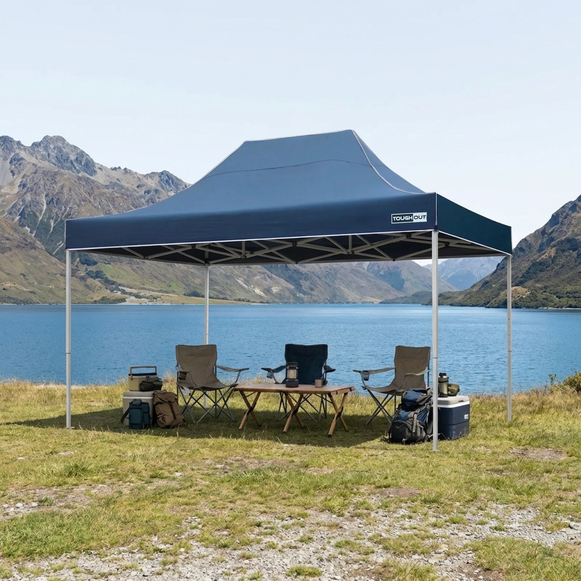 TOUGHOUT Thunderstorm Gazebo 3x4.5M - Navy