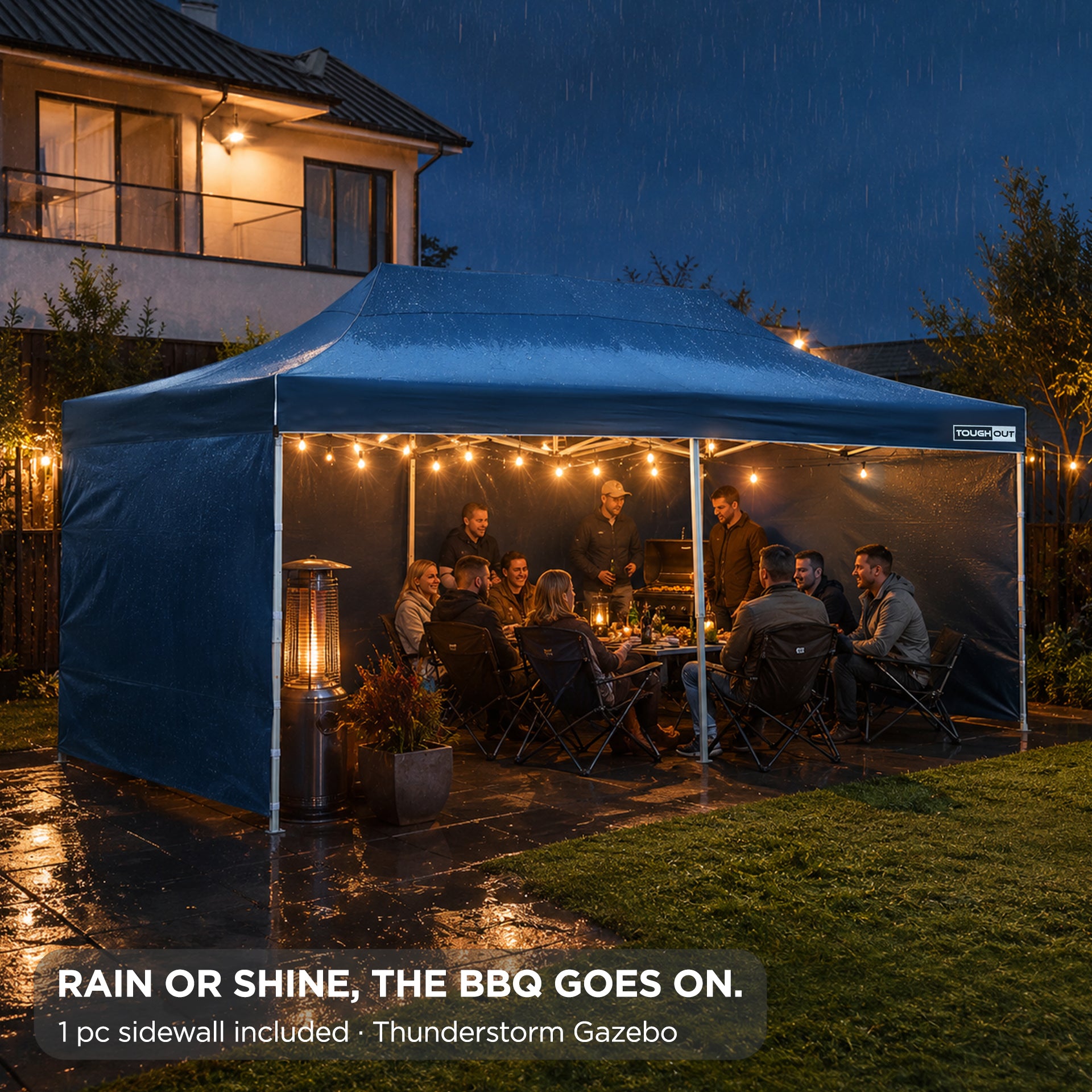 TOUGHOUT Thunderstorm Gazebo 3x6M - Navy