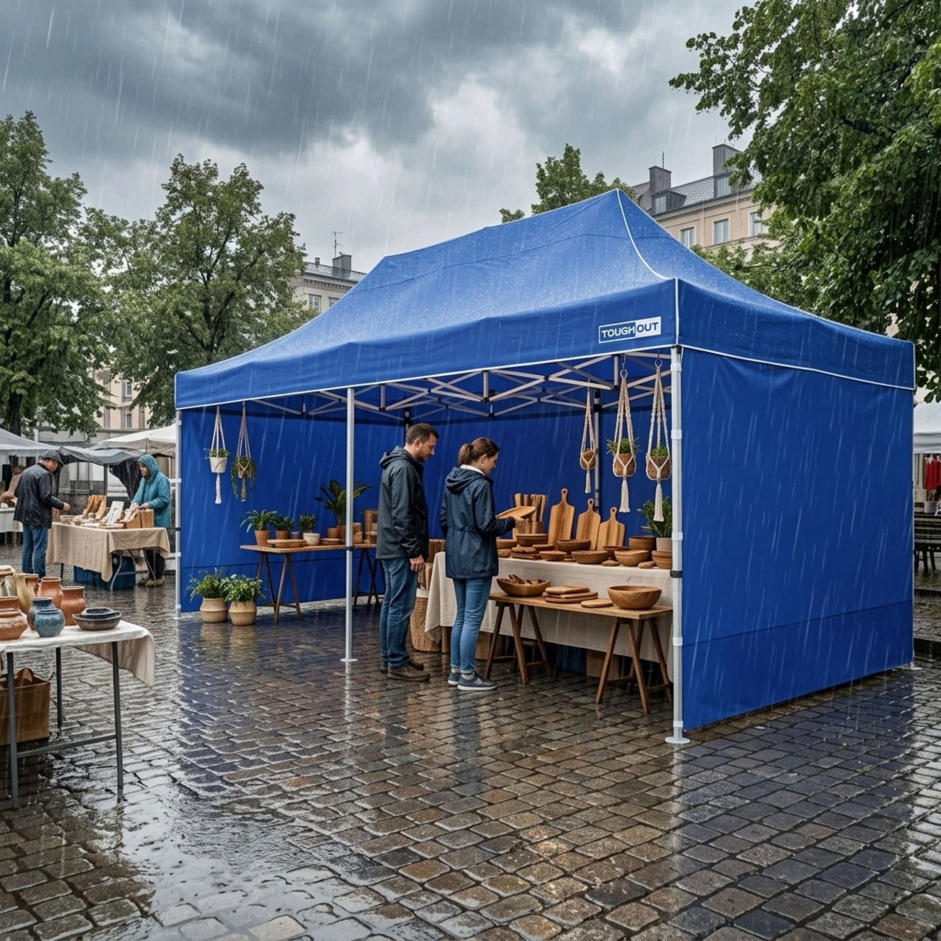 TOUGHOUT Thunderstorm Gazebo 3x6M - Blue