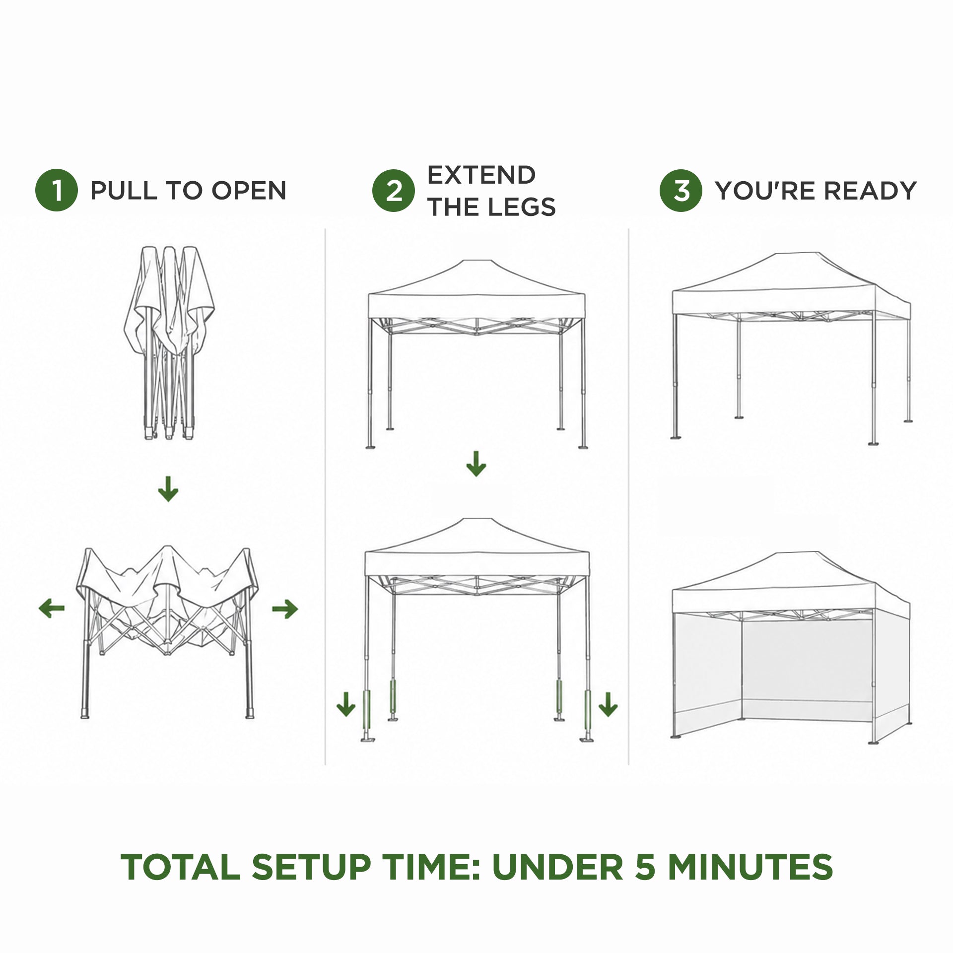 TOUGHOUT Breeze Gazebo 3x6M - White