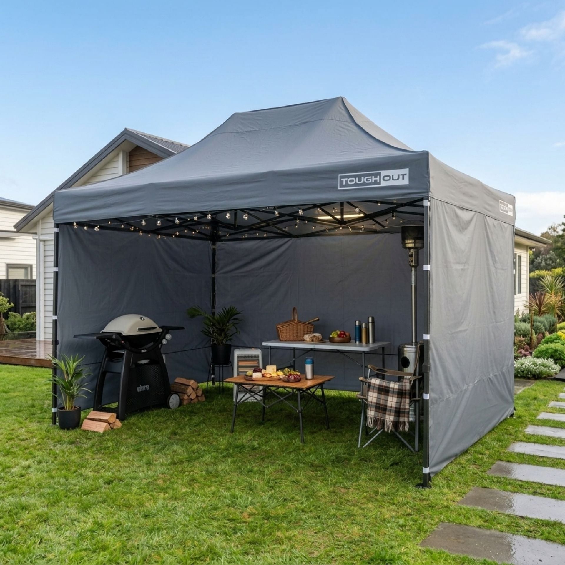 TOUGHOUT Breeze Gazebo 3x4.5M - Grey