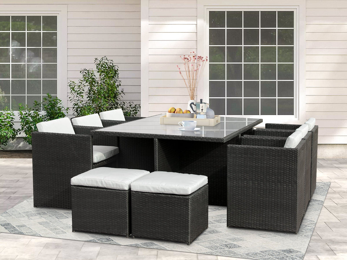 MALLORCA Rattan Outdoor Dining Set 11PCS