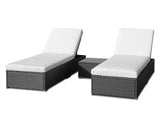 TAHITI Rattan Outdoor Sun Lounger Set 3PCS