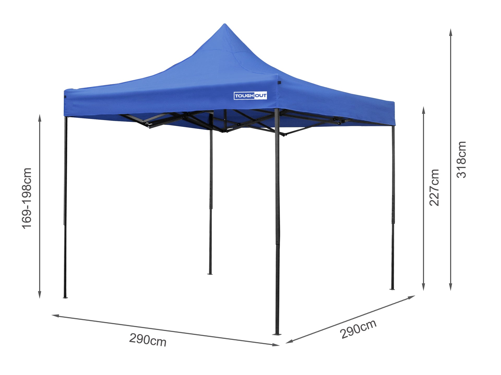 TOUGHOUT Breeze Gazebo 3x3M - Blue