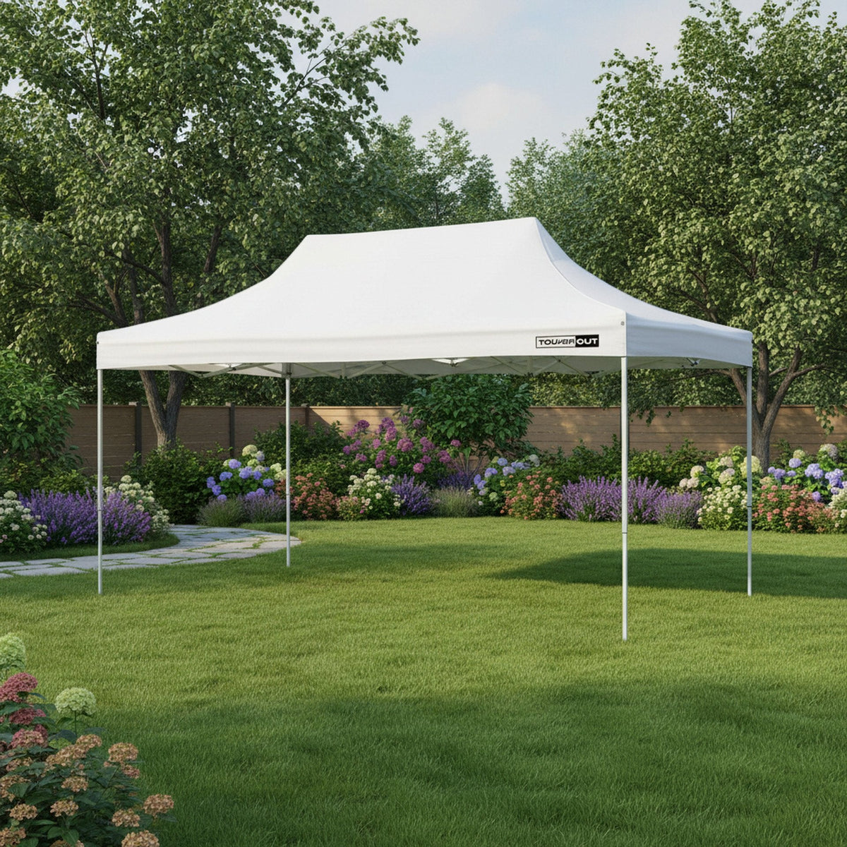 TOUGHOUT Breeze Gazebo 3x4.5M - White