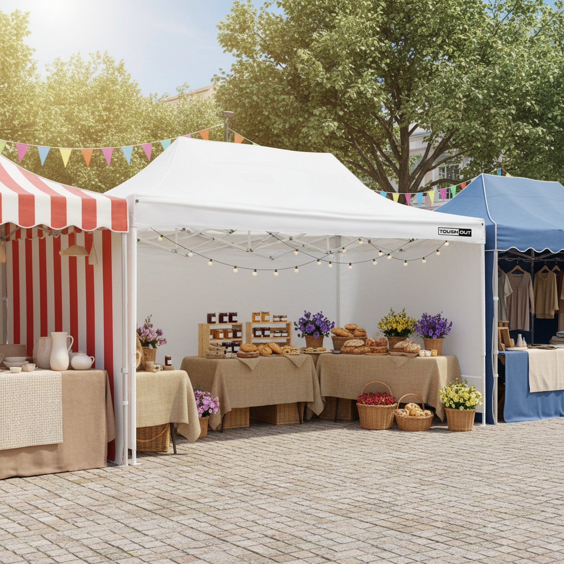 TOUGHOUT Breeze Gazebo 3x4.5M - White