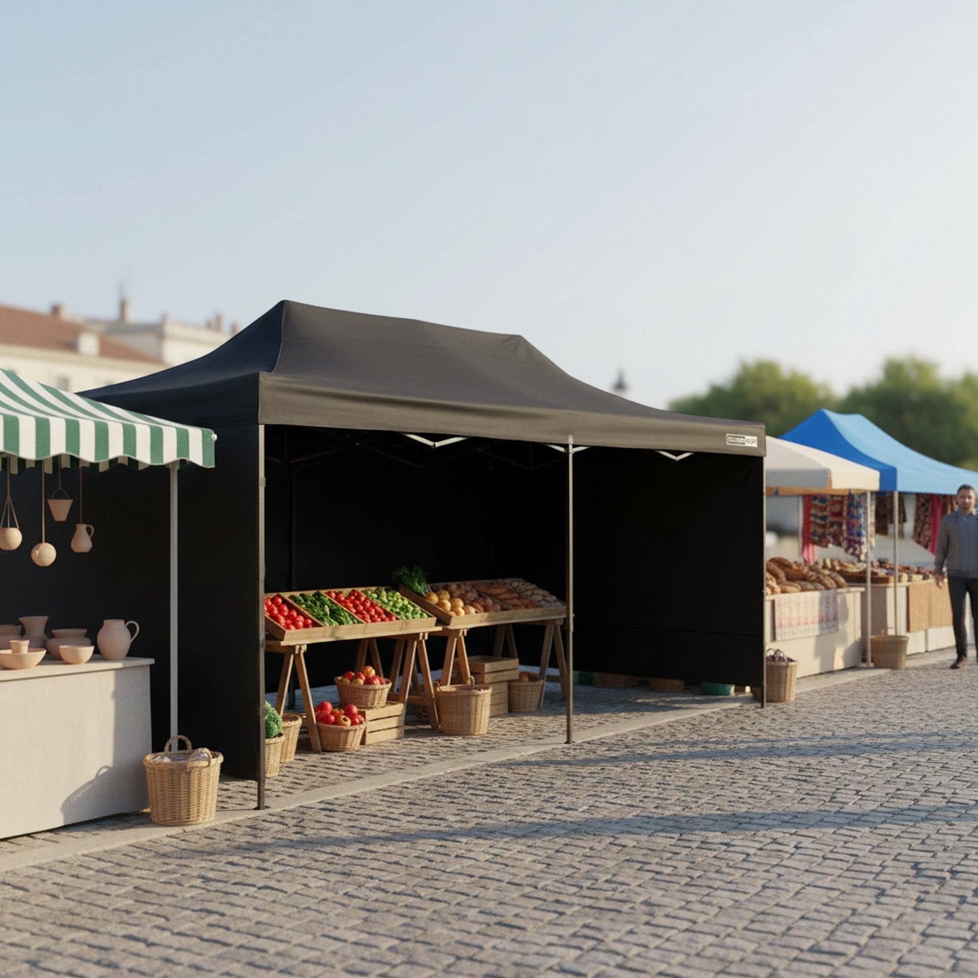 TOUGHOUT Breeze Gazebo 3x6M - Black