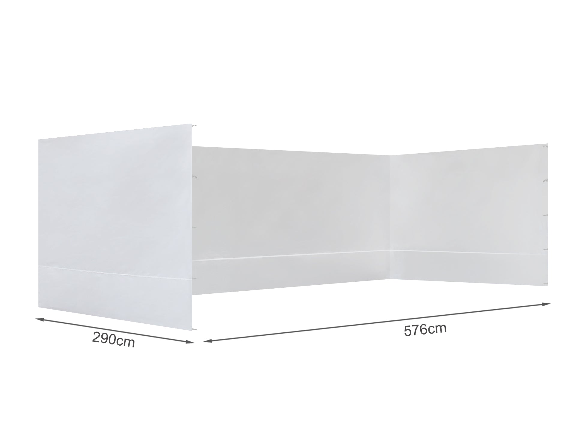 TOUGHOUT Breeze Gazebo Side Wall 3x6M - White